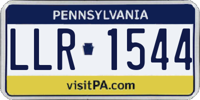 PA license plate LLR1544