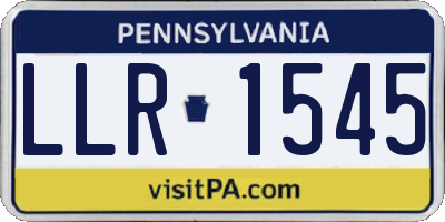 PA license plate LLR1545