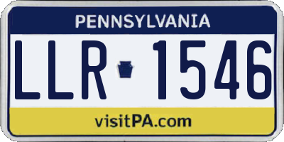 PA license plate LLR1546