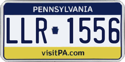 PA license plate LLR1556