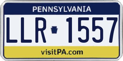 PA license plate LLR1557