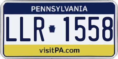 PA license plate LLR1558
