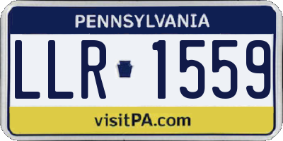 PA license plate LLR1559