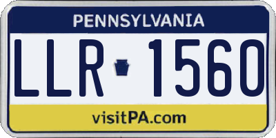 PA license plate LLR1560