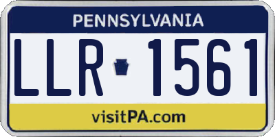 PA license plate LLR1561