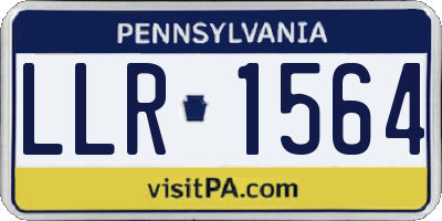 PA license plate LLR1564