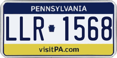 PA license plate LLR1568