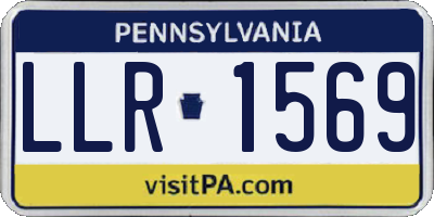 PA license plate LLR1569