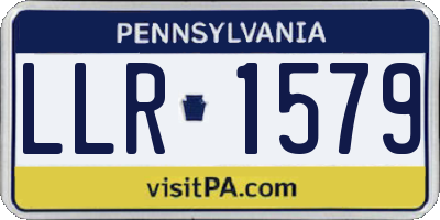 PA license plate LLR1579