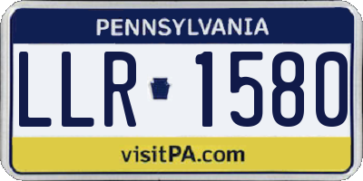 PA license plate LLR1580