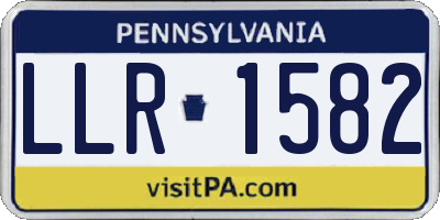PA license plate LLR1582