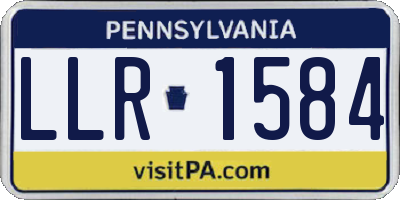 PA license plate LLR1584