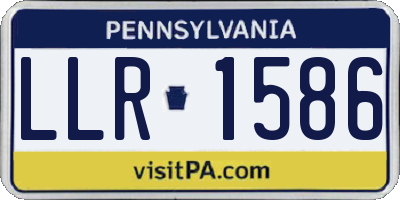 PA license plate LLR1586