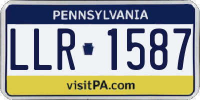 PA license plate LLR1587