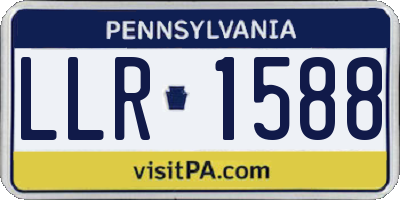 PA license plate LLR1588