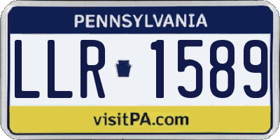 PA license plate LLR1589