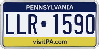 PA license plate LLR1590