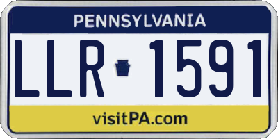PA license plate LLR1591