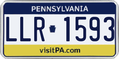 PA license plate LLR1593