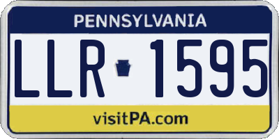 PA license plate LLR1595