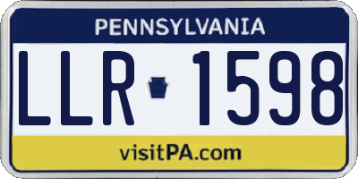 PA license plate LLR1598