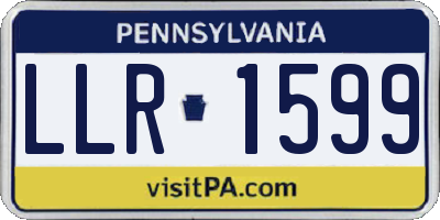 PA license plate LLR1599