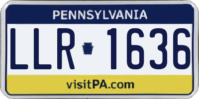 PA license plate LLR1636