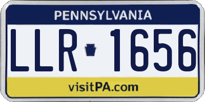 PA license plate LLR1656