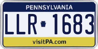PA license plate LLR1683