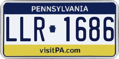 PA license plate LLR1686
