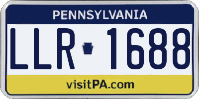 PA license plate LLR1688