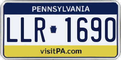 PA license plate LLR1690