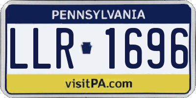 PA license plate LLR1696