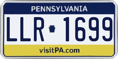 PA license plate LLR1699