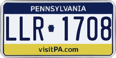 PA license plate LLR1708