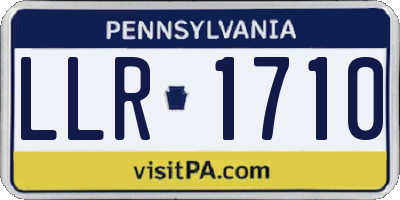 PA license plate LLR1710
