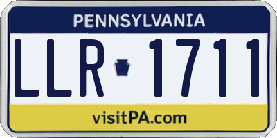 PA license plate LLR1711