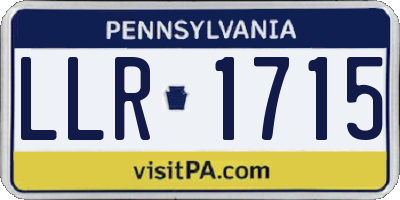 PA license plate LLR1715