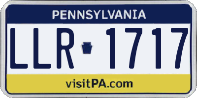 PA license plate LLR1717