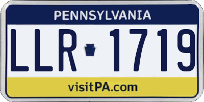 PA license plate LLR1719