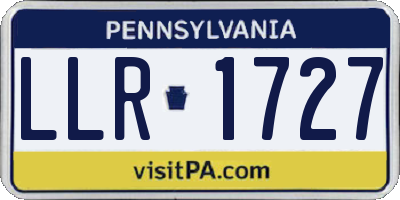 PA license plate LLR1727
