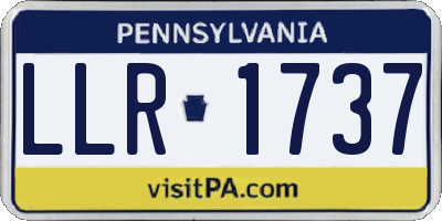 PA license plate LLR1737