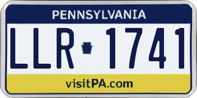 PA license plate LLR1741