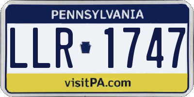 PA license plate LLR1747