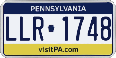 PA license plate LLR1748