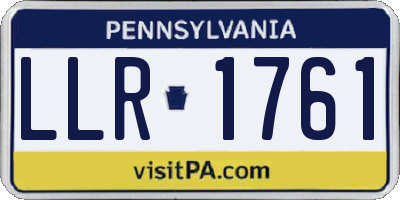 PA license plate LLR1761