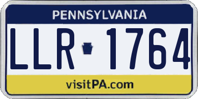 PA license plate LLR1764