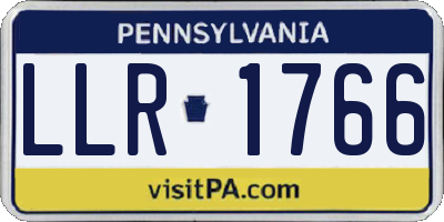 PA license plate LLR1766