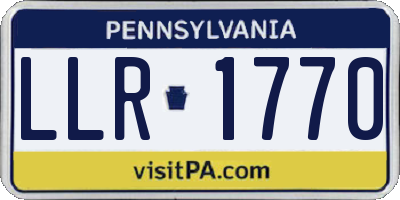 PA license plate LLR1770