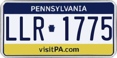 PA license plate LLR1775